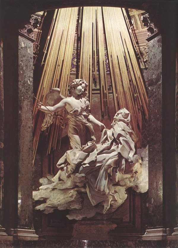 조반니 로렌초 베르니니, '성 테레사의 법열' 1647-1652. 대리석, 높이 350 cm