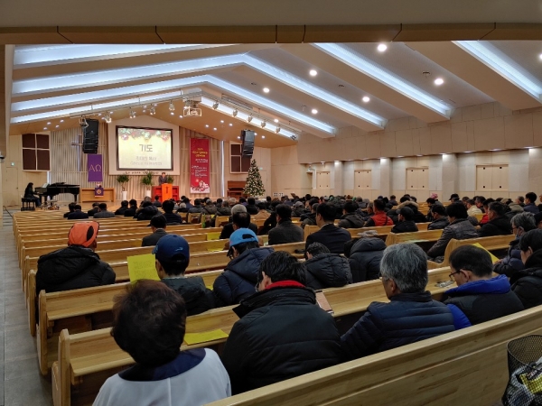 한국교회가 이웃과 함께하는 2019년 성탄예배 모습(사진 안재근 목사)