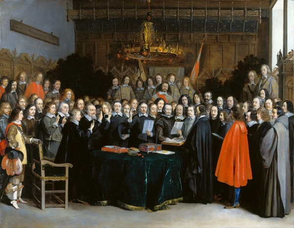 1648년 베스트팔렌 조약 체결 그림. 위키미디어 갈무리