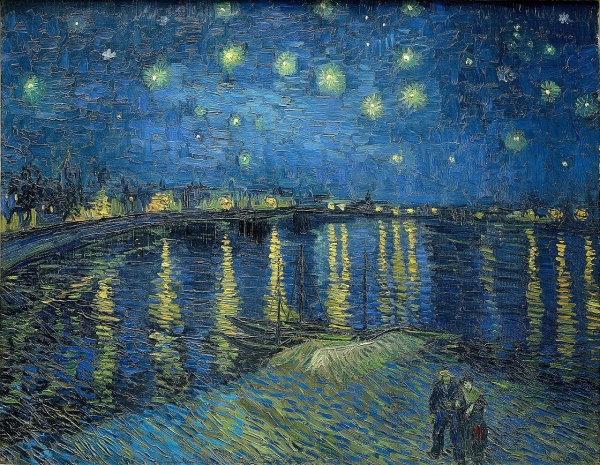 론강의 별이 빛나는 밤(Starry Night Over the Rhône), 1888, oil on canvas72.5×92cm, Musée d'Orsay, Paris