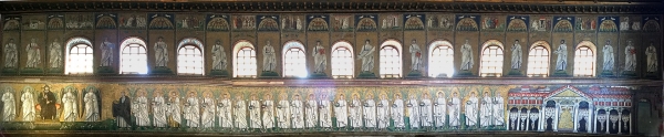 남성 순교자들의 행렬, 남쪽 네이브 벽면, 561, 유스티니아누스 시기