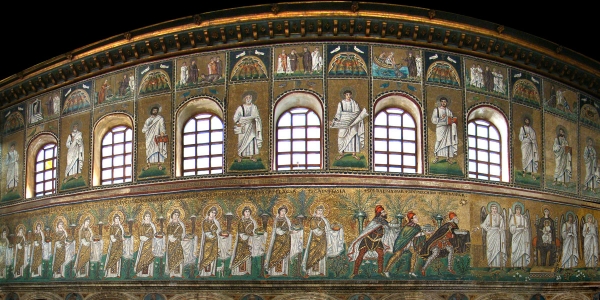 산 아폴리나레 누오보교회(Basilica di Sant’Apollinare Nuovo), 북쪽 벽면 파노라마
