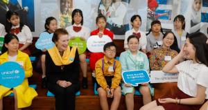 유니세프 총재, 미세먼지에 대해 한국 어린이 의견 듣다